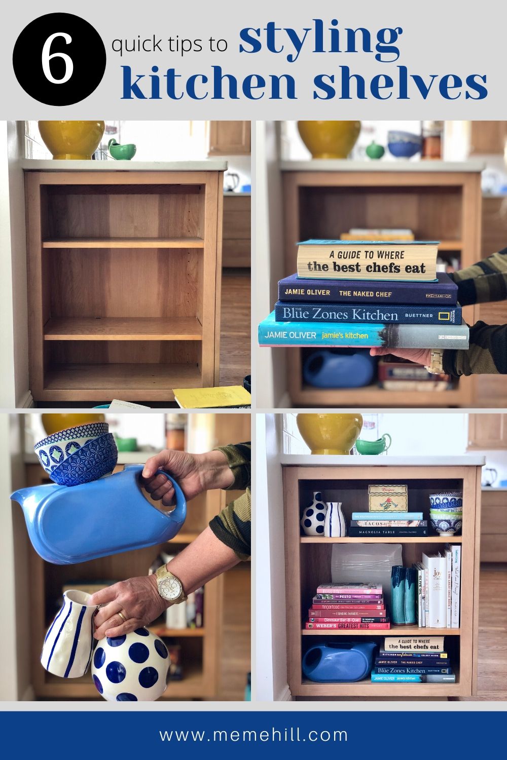 6 Quick and Easy Tips to Styling Perfect Kitchen Shelves